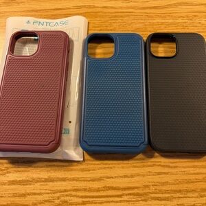 Protective Phone Case - Blue, Black, Maroon
